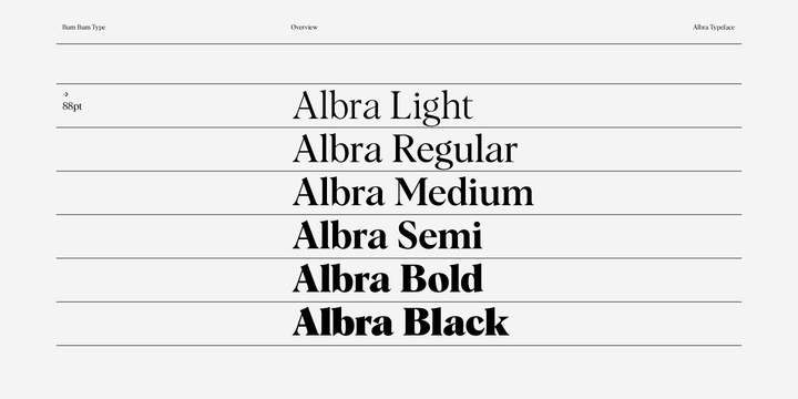 Пример шрифта Albra Text Regular